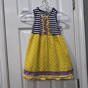 Charming Striped and Patterned Kids Dress